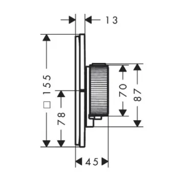 Dušas maisītājs AXOR ShowerSelect ID ar termostatu iebūvējams, HighFlow, pulēta zelta izskats