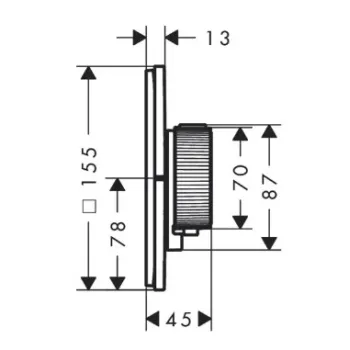 Dušas maisītājs AXOR ShowerSelect ID ar termostatu iebūvējams, HighFlow, pulēts bronzas tonis