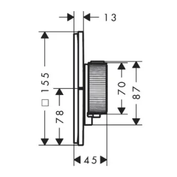 Dušas maisītājs AXOR ShowerSelect ID ar termostatu iebūvējams , HighFlow, pulēts niķelis