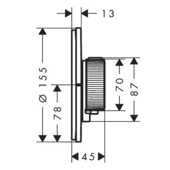 Dušas maisītājs AXOR ShowerSelect ID ar termostatu iebūvējams, HighFlow, pulēts niķelis