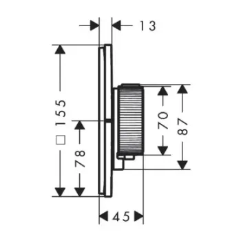 Dušas maisītājs AXOR ShowerSelect ID ar termostatu iebūvējams, HighFlow, pulēts niķelis