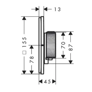 Dušas maisītājs AXOR ShowerSelect ID ar termostatu iebūvējams, hroms 36757000