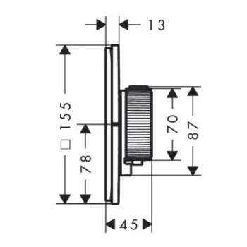 Dušas maisītājs AXOR ShowerSelect ID ar termostatu iebūvējams, matēti melns