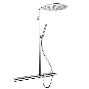 Dušas sistēma Axor ShowerSolutions - Showerpipe 800 dušas komplekts ar sienas termostatu, hroms 27984000