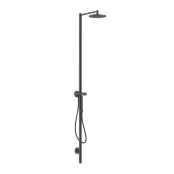 Dušas sistēma Axor Starck ar termostatu, diametrs 24 cm, 1 strūkla, birstēts melns hroms 12672340