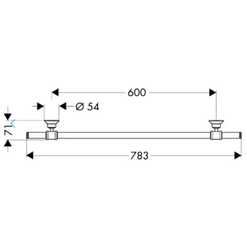 Dvieļu turētājs AXOR Montreux 60 cm, birstēts niķelis 42060820