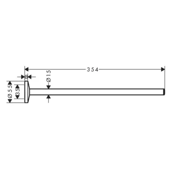 Dvieļu turētājs AXOR Universal Circular 35 cm, birstēta bronza 42826140