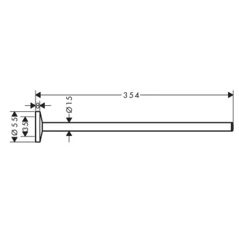 Dvieļu turētājs AXOR Universal Circular 35 cm, birstēts melns hroms 42826340