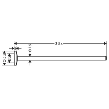 Dvieļu turētājs AXOR Universal Circular 35 cm, matēti melns 42826670