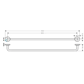 Dvieļu turētājs AXOR Universal Circular 80 cm, hroms 42880000
