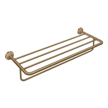 Dvieļu turētājs AXOR Universal Circular ar plauktu 60 cm, birstēta bronza 42843140