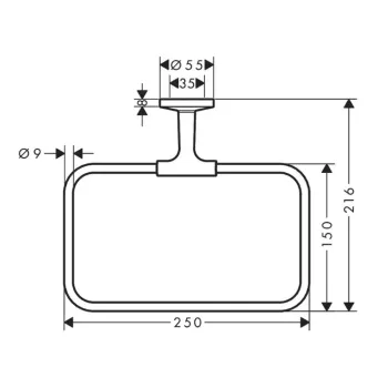 Dvieļu turētājs AXOR Universal Circular, birstēta bronza 42823140