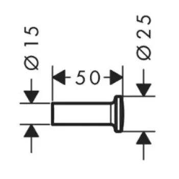 Dvieļu turētājs AXOR Universal Circular birstēts melns hroms 42811340