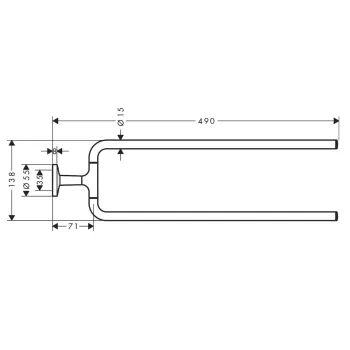 Dvieļu turētājs AXOR Universal Circular dubultais, birstēta bronza 42822140