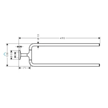 Dvieļu turētājs AXOR Universal Circular dubultais, hroms 42822000