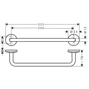 Rokturis Axor Universal Circular 30 cm, hroms 42813000