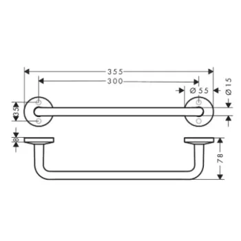 Rokturis Axor Universal Circular 30 cm, pulēts niķelis 42813820