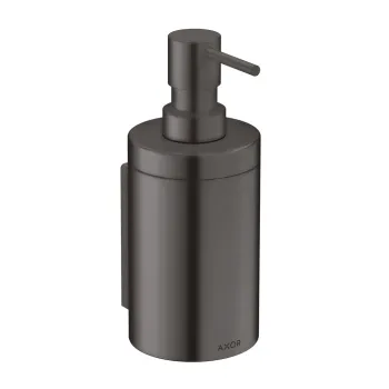 Šķidro ziepju dozators Axor Universal Circular ar turētāju, birstēts melns hroms 42810340