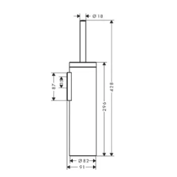 Tualates Birste AXOR Universal Circular ar turētāju, hroms 42855000