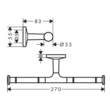Tualetes papīra turētājs Axor Universal Circular birstēta bronza 42857140