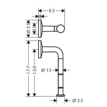 Tualetes papīra turētājs Axor Universal Circular hroms 42856000