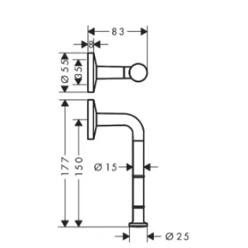 Tualetes papīra turētājs Axor Universal Circularmatēti melns 42856670