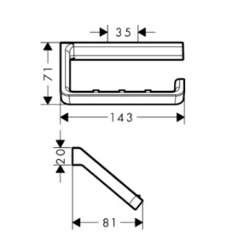Tualetes papīra turētājs Axor Universal hroms 42846000