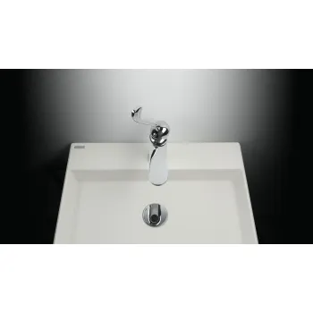 Vannas istabas izlietne Deante CORREO granīta uz virsmas ALABASTER, 400x400mm Balta