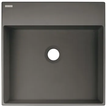Vannas istabas izlietne Deante CORREO granīta uz virsmas ANTHRACITE METALLIC 400x400mm Antarcīts