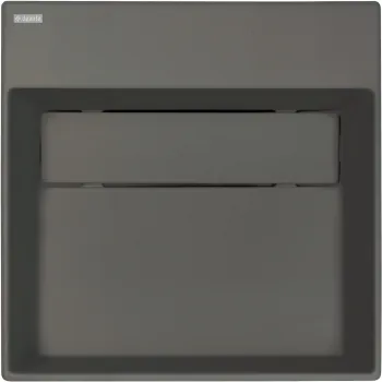 Vannas istabas izlietne Deante CORREO granīta uz virsmas ANTHRACITE METALLIC, 400x400mm Antarcīts