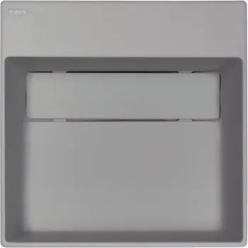 Vannas istabas izlietne Deante CORREO granīta uz virsmas GREY METALLIC, 400x400mm Pelēka
