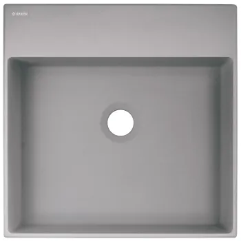 Vannas istabas izlietne Deante CORREO granīta uz virsmas GREY METALLIC, 400x400mm Pelēka