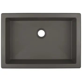 Vannas istabas izlietne Deante CORREO granīta uz virsmas (Iegriežama) ANTHRACITE METALLIC, 500x350mm Antarcīts
