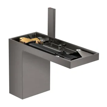 Vannas istabas izlietnes maisītājs Axor MyEdition ar Push-Open snīpi, EcoSmart, birstēts melns hroms/bez plāksnes  47032340