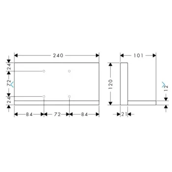 Vannas istabas plaukts Axor ShowerCollection, hroms 40873000