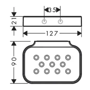 Ziepju trauks Axor Universal Circular ar turētāju, birstēts melns hroms 42805340