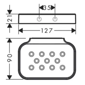 Ziepju trauks Axor Universal Circular ar turētāju, hroms 42805000