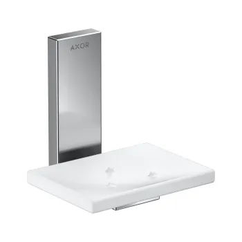 Ziepju trauks Axor Universal Rectangular ar turētāju, balts/hroms 42605000