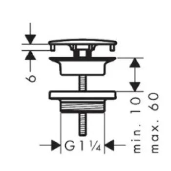 Izlietnes izplūde AXOR, 1 1⁄4", pulēts sarkanzelts 51301310