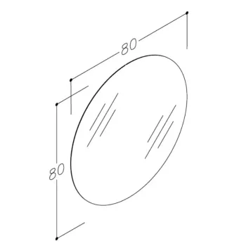 Spogulis Raguvos Baldai ECO ROUND 80cm