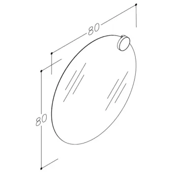 Spogulis Raguvos Baldai ECO ROUND 80cm ar Solar apgaismojumu