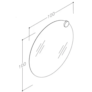 Spogulis Raguvos Baldai ECO ROUND 100cm ar Solar apgaismojumu