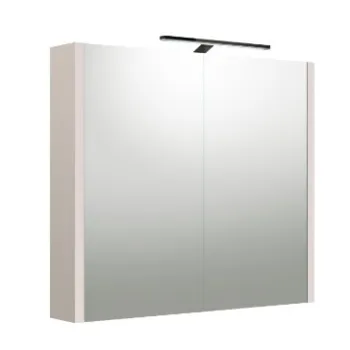 Spoguļskapītis Raguvos Baldai Urban 80 balts matēts ar LED apgaismojumu grey cashmere