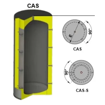 Akumulācijas tvertne Centrometal CAS-1001(1003) 1000L bez izolācijas