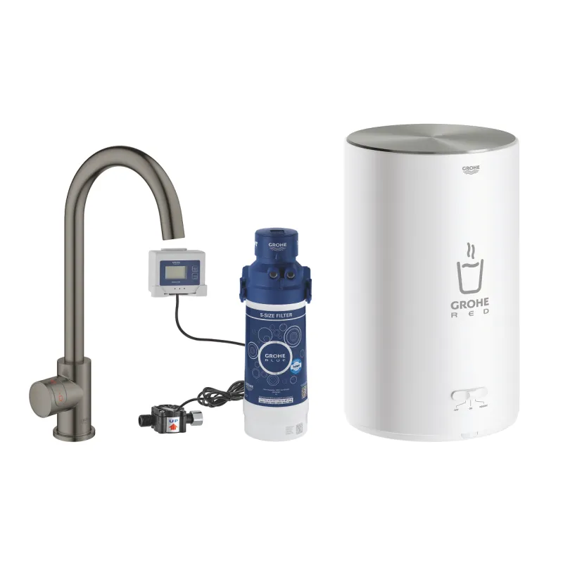 Virtuves maisītājs Grohe Grohe Blue Home ar dzesēšanas ierīci un filtrāciju, birstēts cietais grafīts 31455AL1