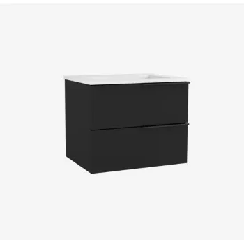 Vannas istabas skapītis OZE ar izlietni Celtic 600mm Melns Matēts