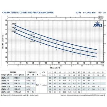 Ūdens sūknis ar hidroforu Pedrollo JSWM2CX-24CL (0,75kW ~230V)