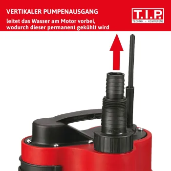 Iegremdējamais (Drenāžas) sūknis T.I.P. Pumpen I-Compac 13000 0,75kW ar integrētu pludiņu netīriem ūdeņiem