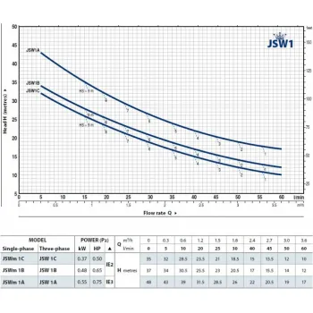 Ūdens apgādes sūknis Pedrollo  JSWM1AX  (0.6kW ~ 230V)