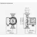 Cirkulācijas sūknis Ceva SXR 25/60A -180 230V (16CIRK) A klase, AUTO